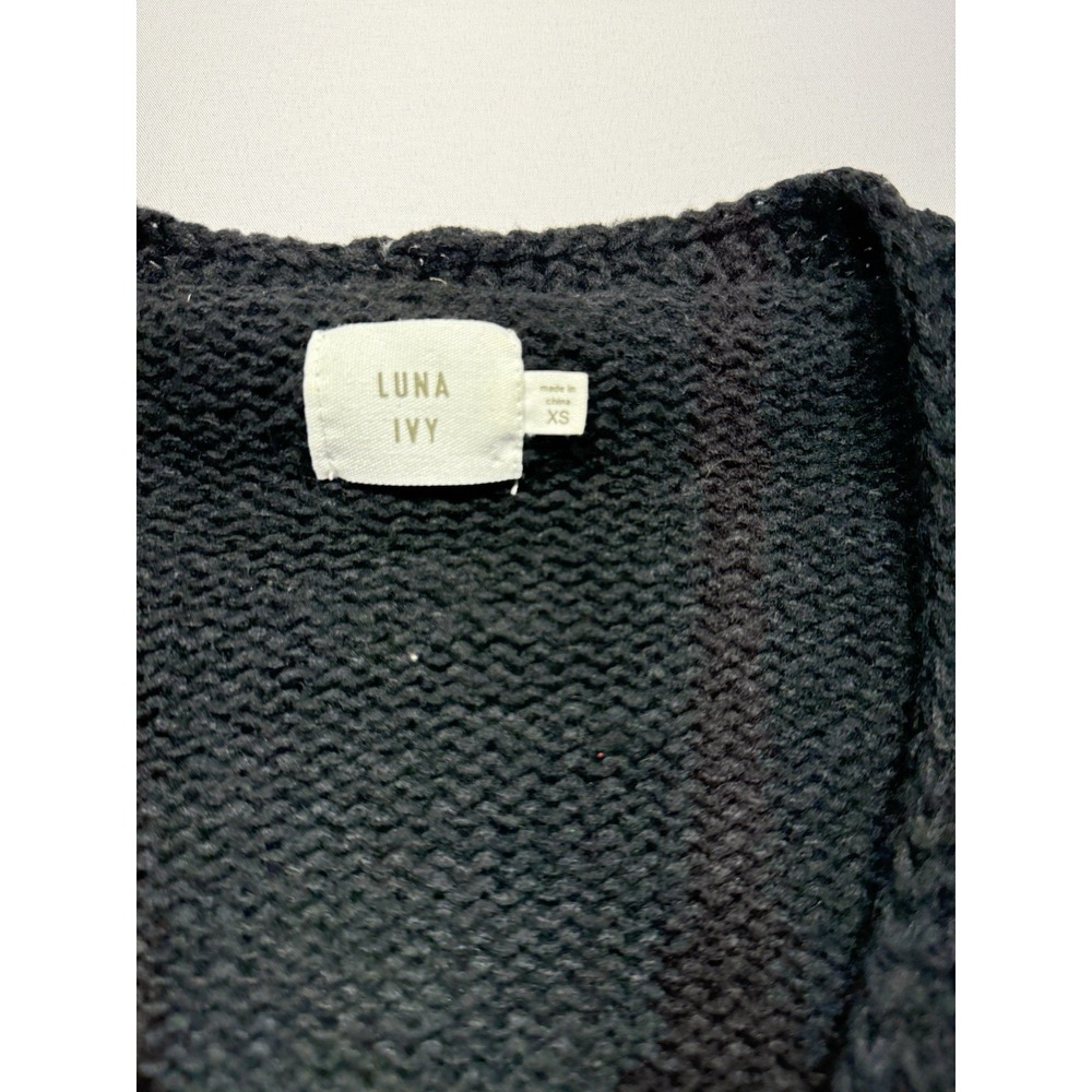 Luna Ivy Womens XS Halloween Pumpkin V-Neck Knit Button-Front Cardigan Sweater - Picture 3 of 6